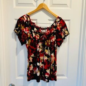 Claudia Richards Ruffly Floral Top Medium